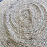Tapis de jute scandinave rond naturel 162cm
