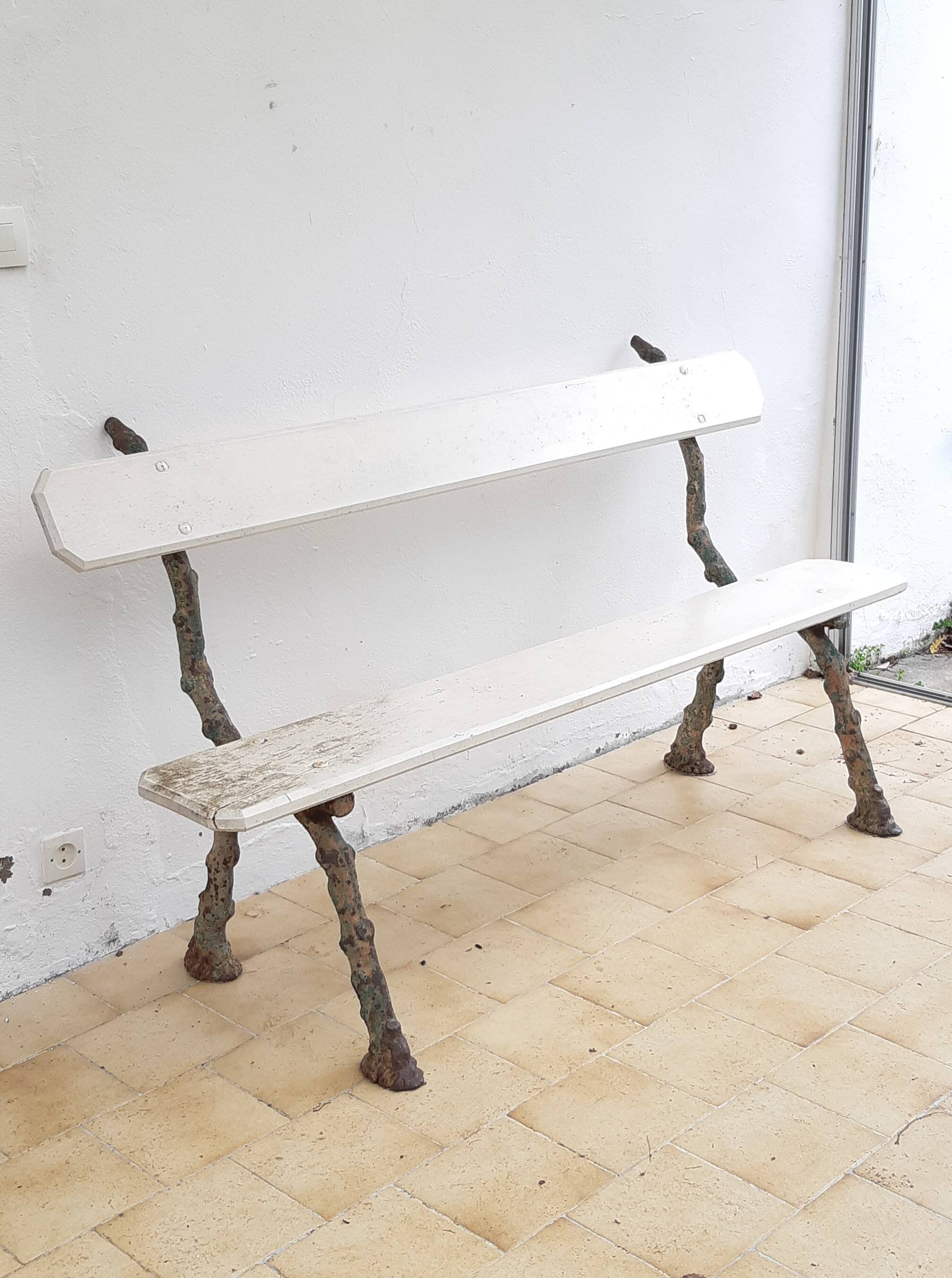 Cast iron garden bench