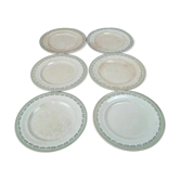 Set of 6 vintage Saintonge flat plates – semi-porcelain