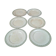 Set of 6 vintage Saintonge flat plates – semi-porcelain