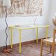 Giandomenico Belotti desk for Fly Line, yellow metal