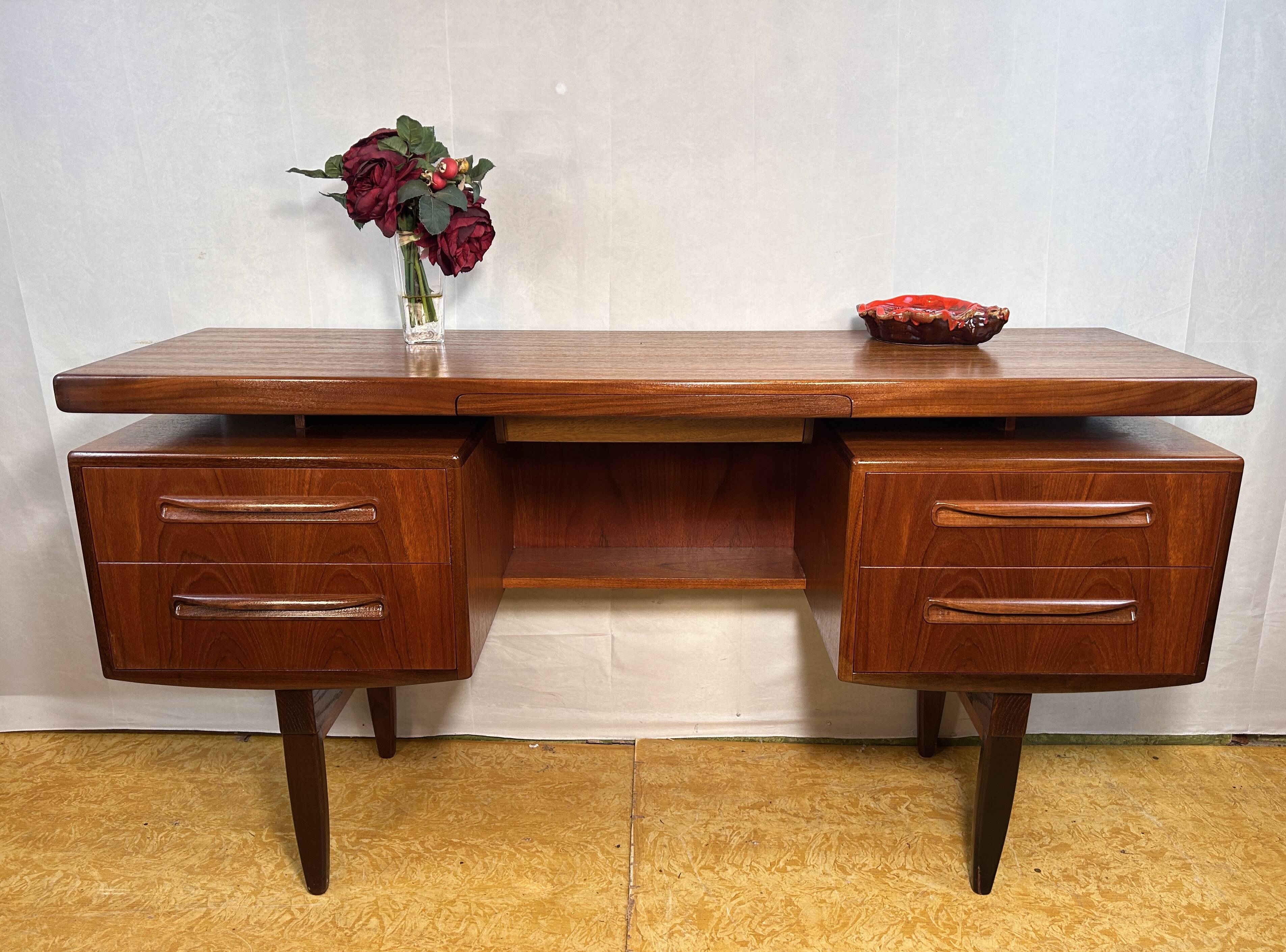 Mid-Century Retro Vintage Teak Floating Top Desk by G Plan Fresco Range Designed by Viktor Wilkins