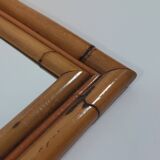 Vintage Mid Century Wandspiegel Bambus Boho 70s