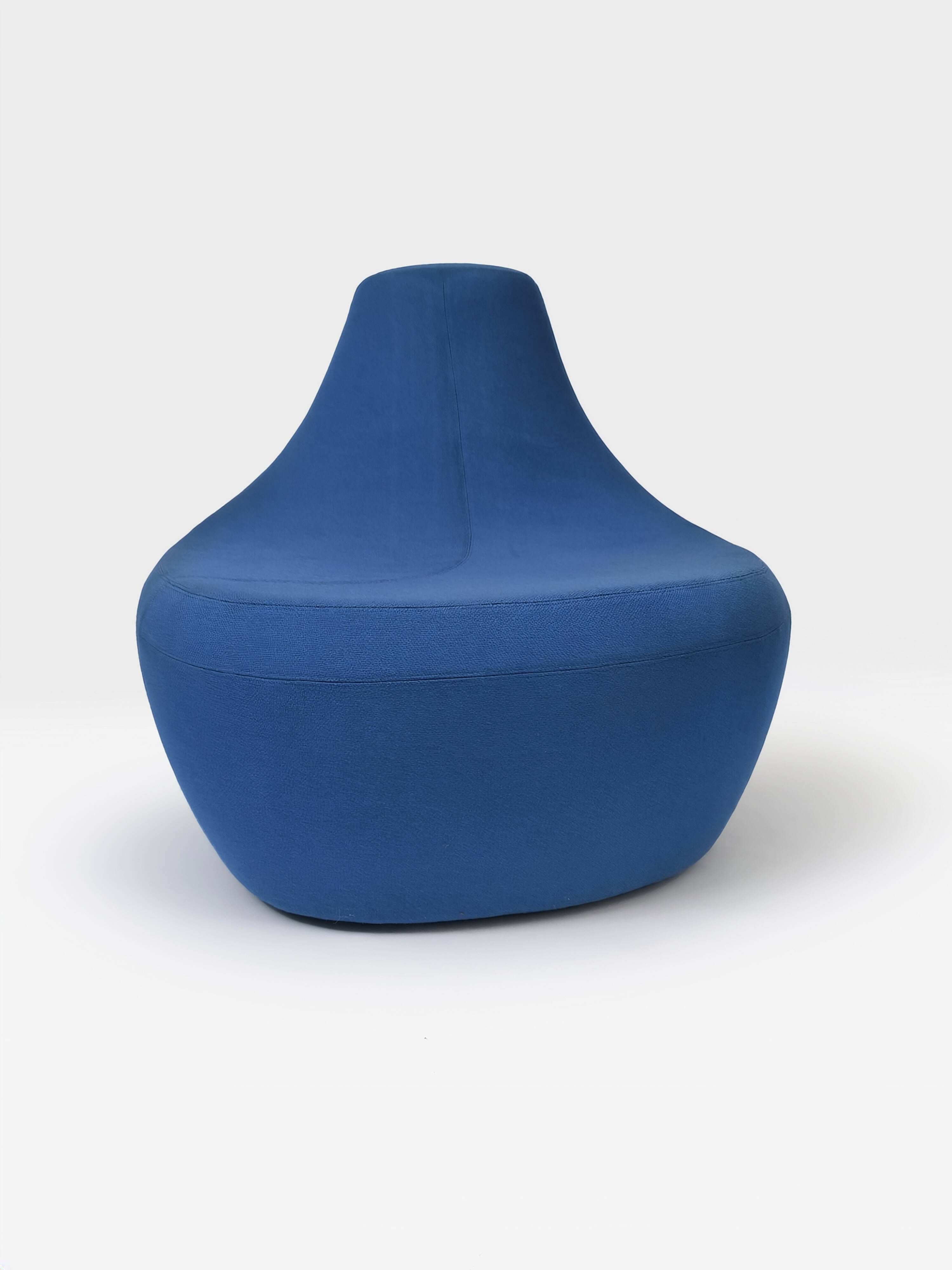 Saruyama Island blue armchair by Toshiyuki Kita for Moroso