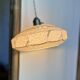 Clichy glass pendant and its socket with a knob