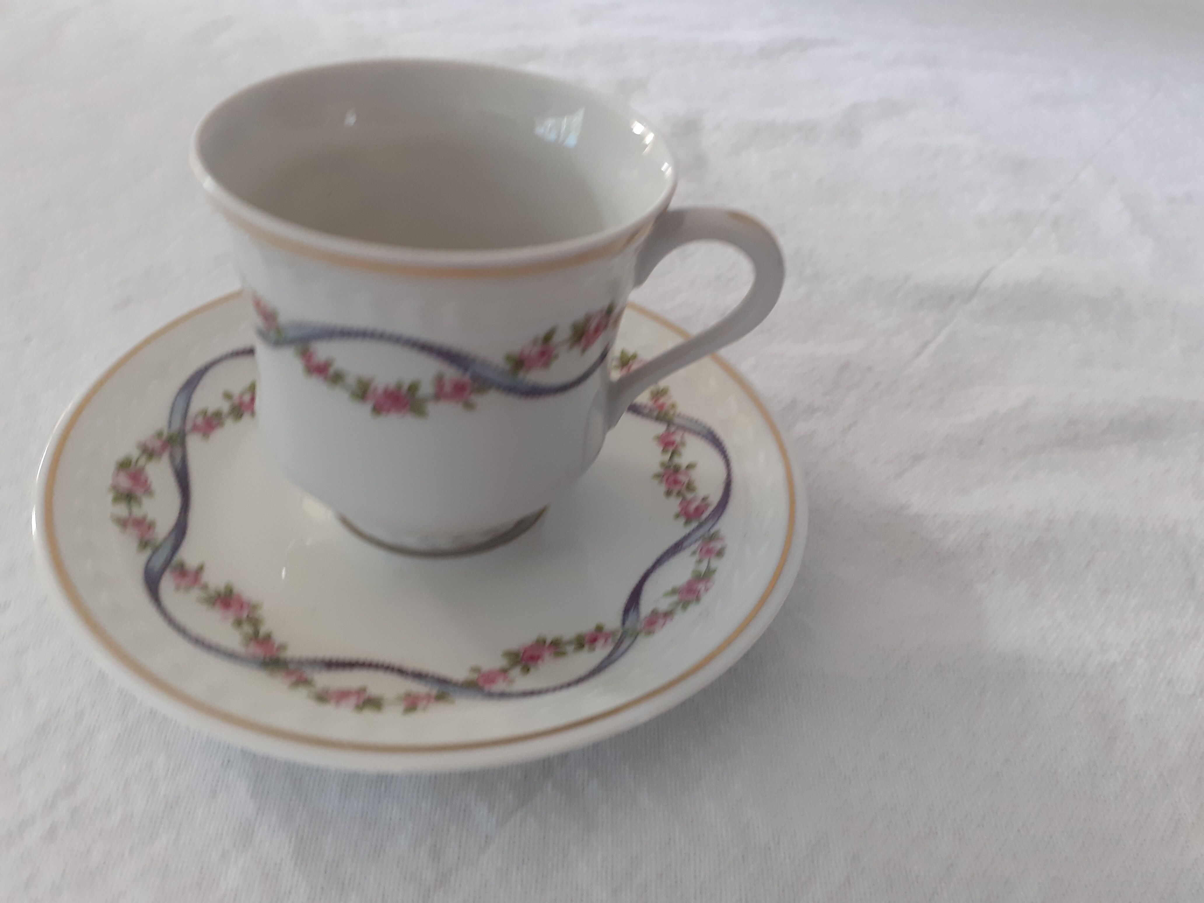 Cup and under coffee cup Limoges B & C