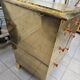 Handcrafted commode fully dressed in brass, original piece and