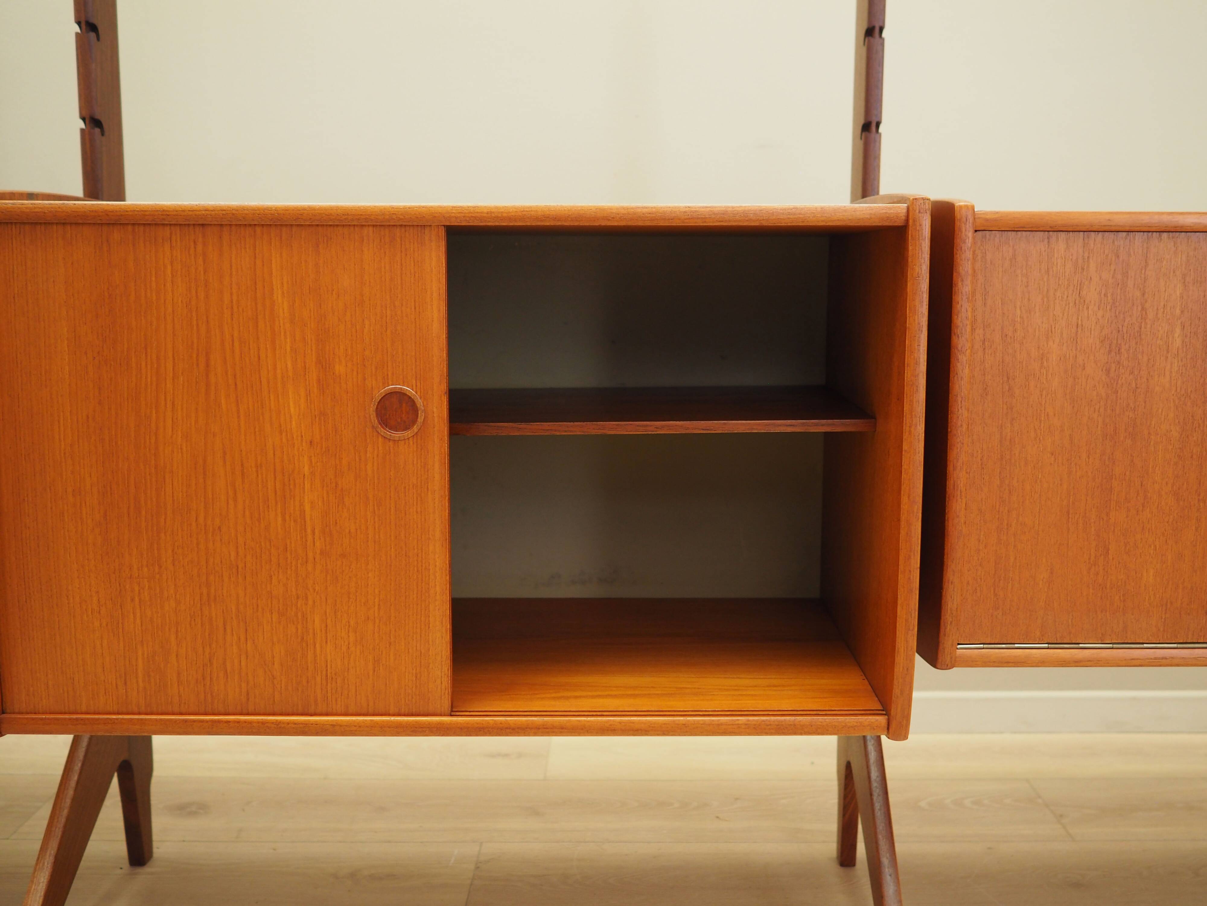 Teak system bookcase, Norwegian design, 1960s, production: Blindheim Mobelf