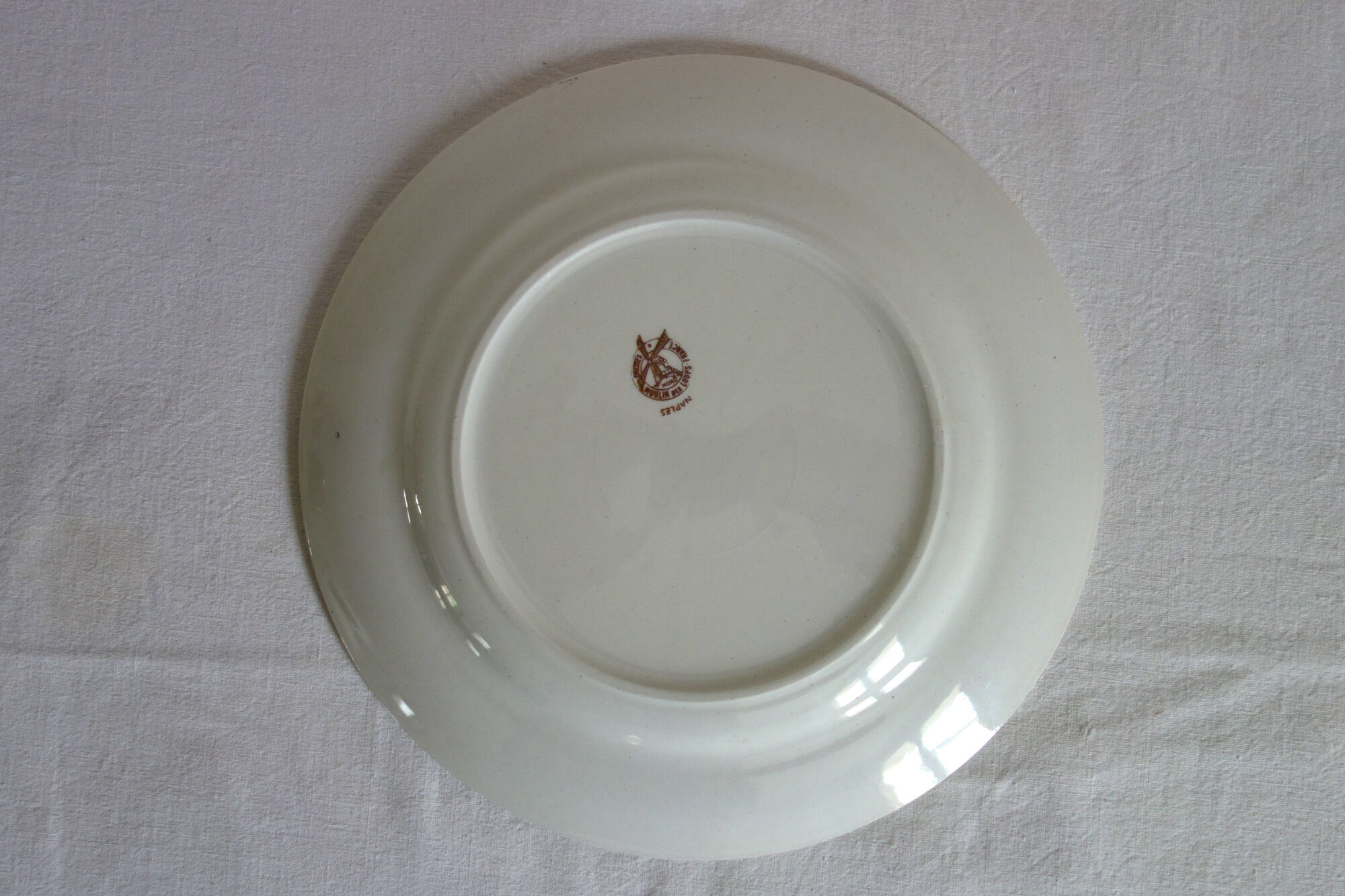 12 assiettes plates vintages Orchies Moulin des Loups modèle Naples