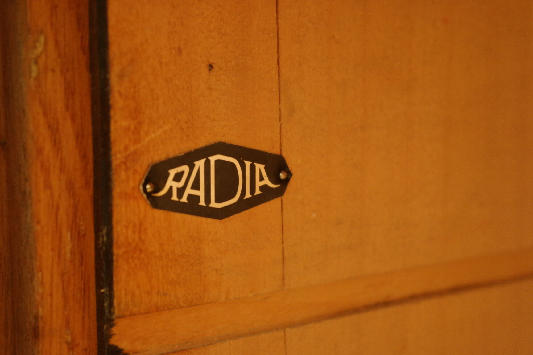 Radia vintage oak double curtain binder cabinet