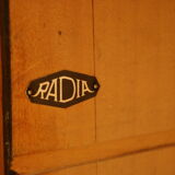 Radia vintage oak double curtain binder cabinet