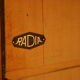 Radia vintage oak double curtain binder cabinet