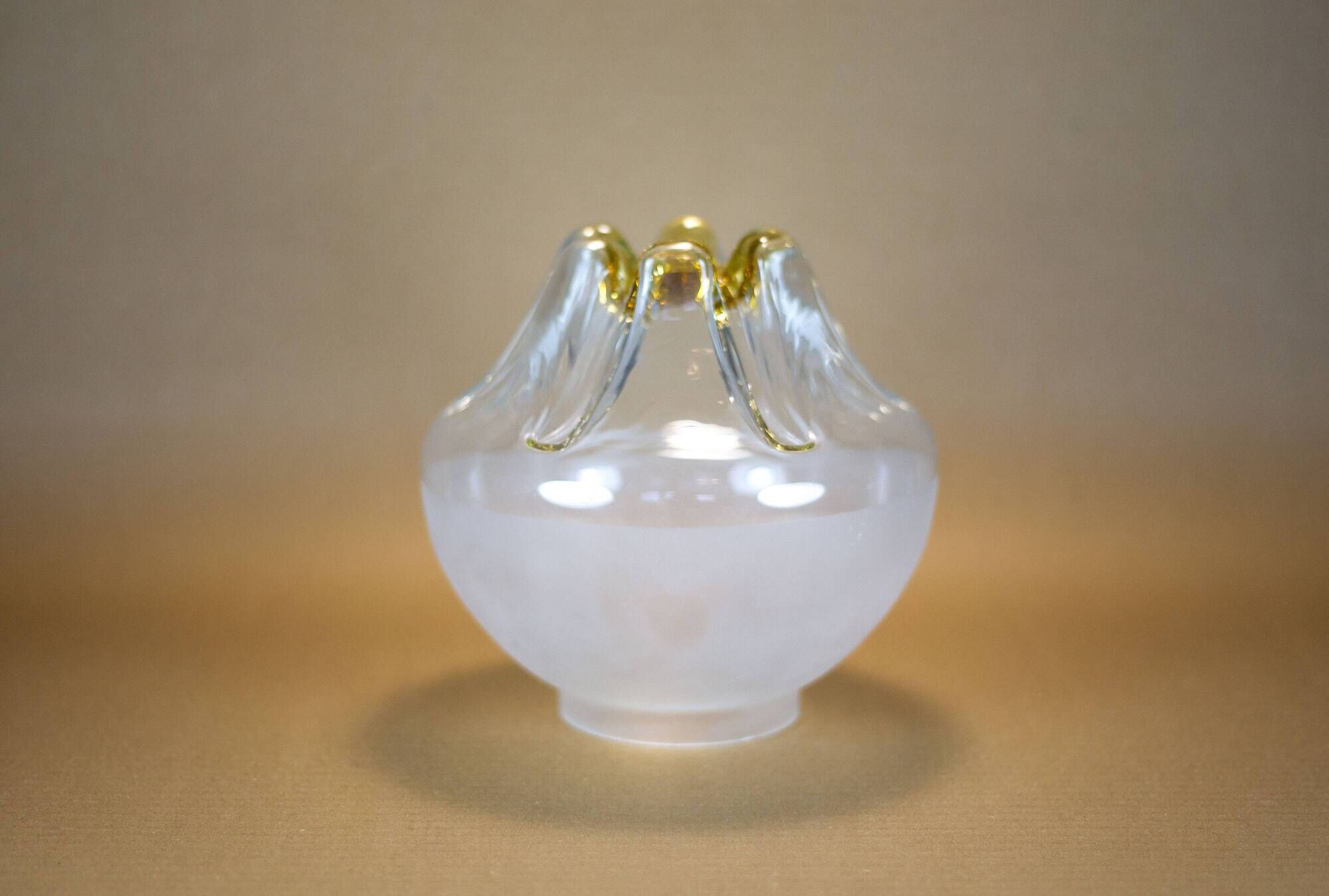 Globe vintage, globe Mazzega style, abat-jour verre, lampshade, 70's