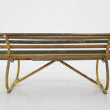 Vintage Wood and Iron Bench, 1930s