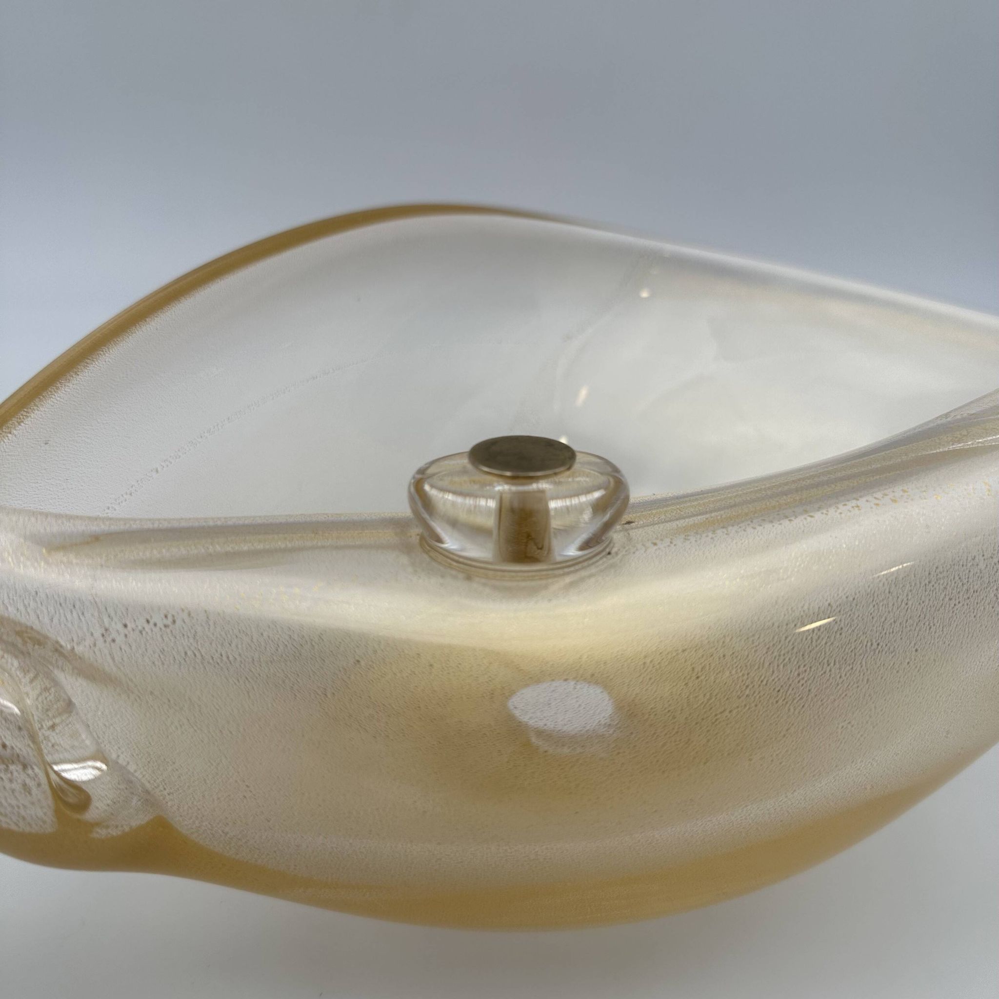 Free-Form Iridescent Glass Bowl from Murano, Barovier & Toso, 1950s