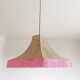 Suspension vintage jute et franges roses