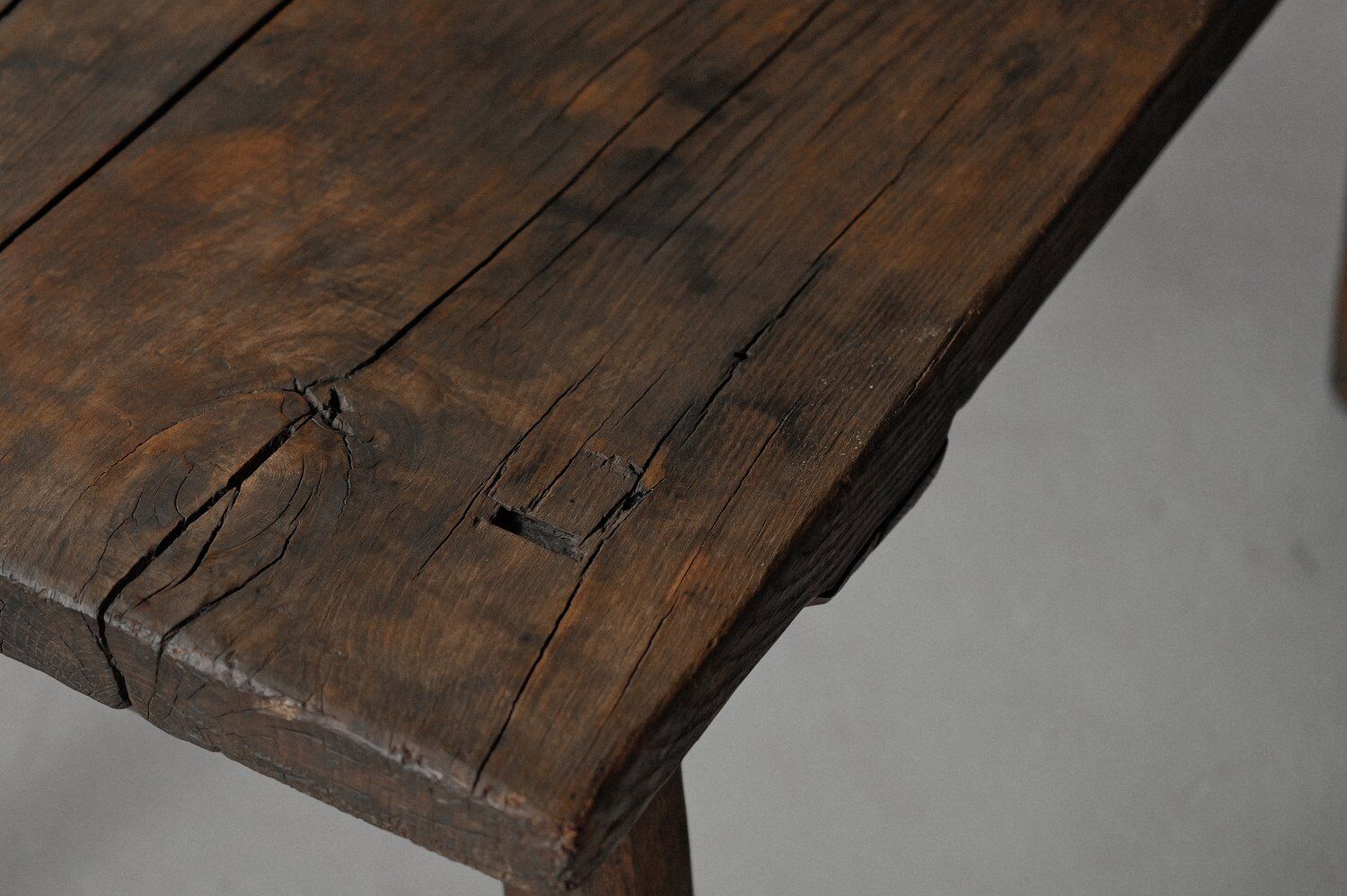 Solid oak farmhouse table, France, circa 1950