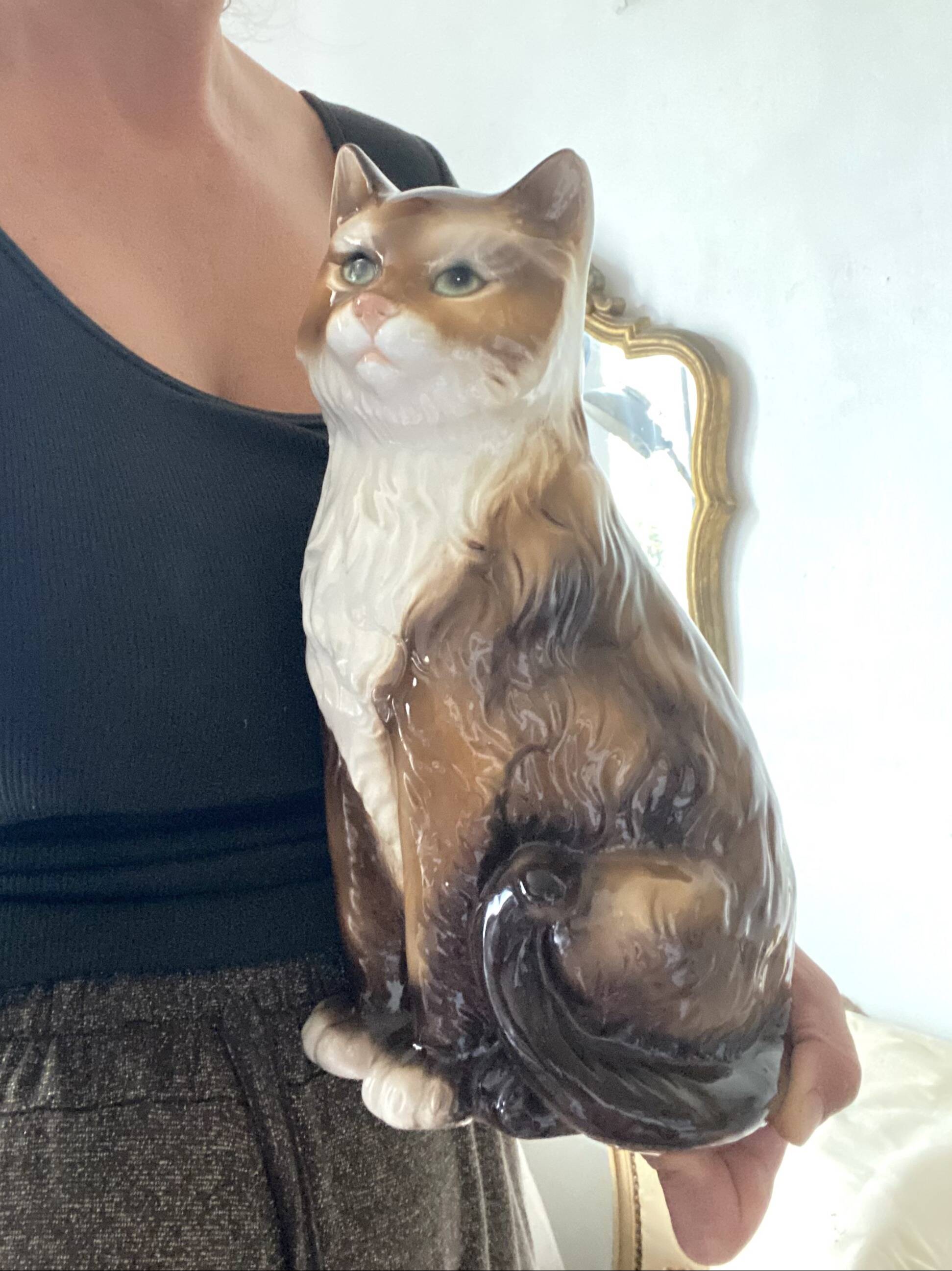 Large ceramic cat, Italy, 1970s