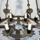 Wrought Iron Chandelier, 12 Lights, Gothic Style, French Work, circa 1