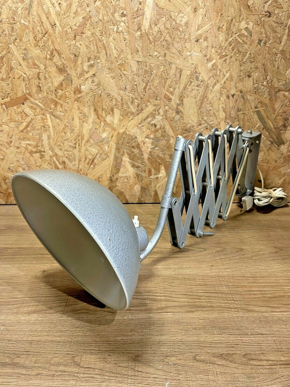 Beautiful accordion wall lamp 50,60', vintage lamp zigzag industrial design