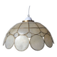 pendant light in mother-of-pearl and brass vintage bubbles