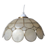 suspension luminaire en nacre et laiton bulles vintage