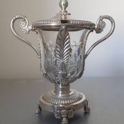 Moutardier en argent massif et cristal