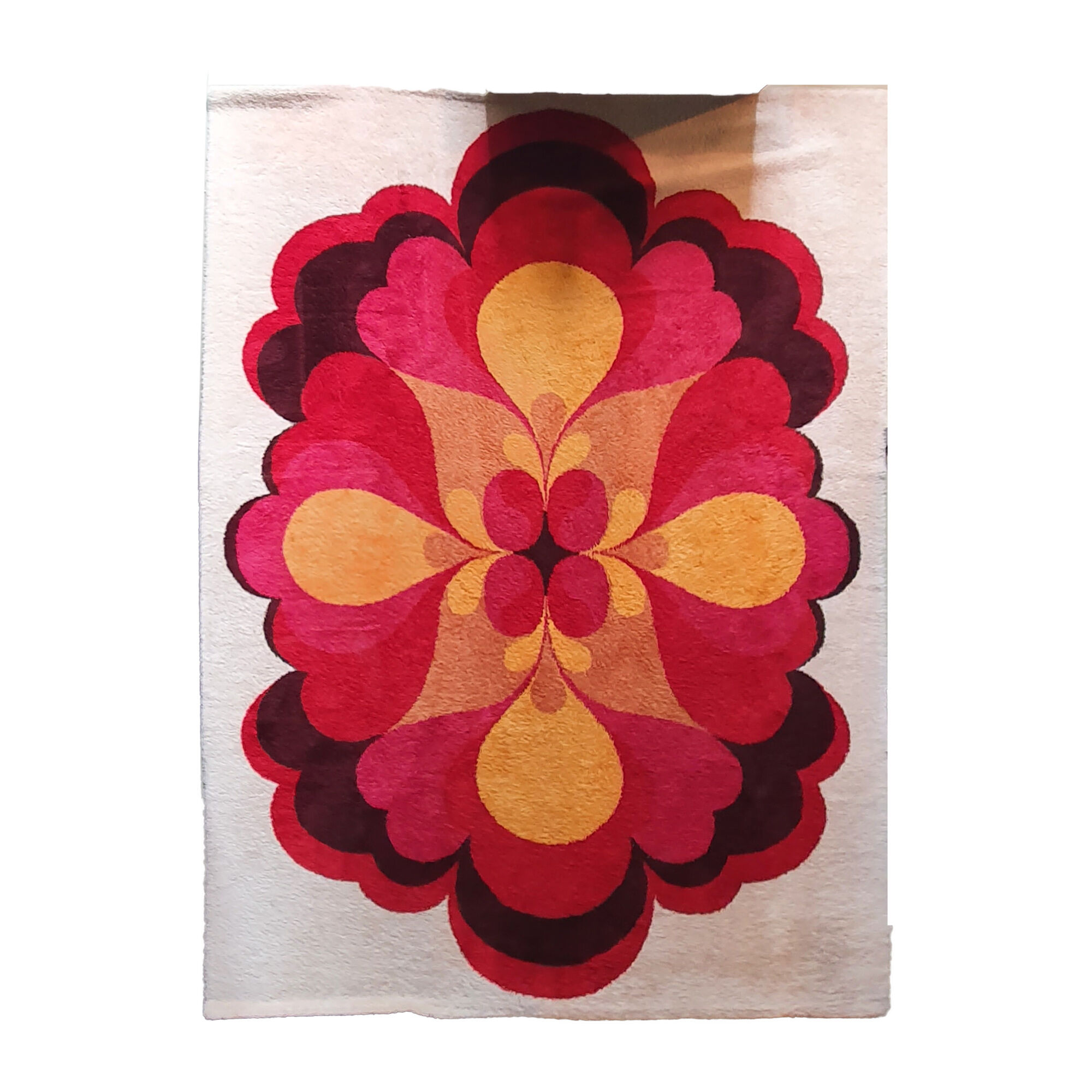 Red and orange roset carpet 300cm x 400cm