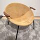 Ensemble de fauteuils lounge en cuir suédé jaune attribués à Hans Olsen, Danemark, années 1960.