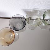 set of 6 glasses for cooked wine, multicolored pearly Arlequin digestif