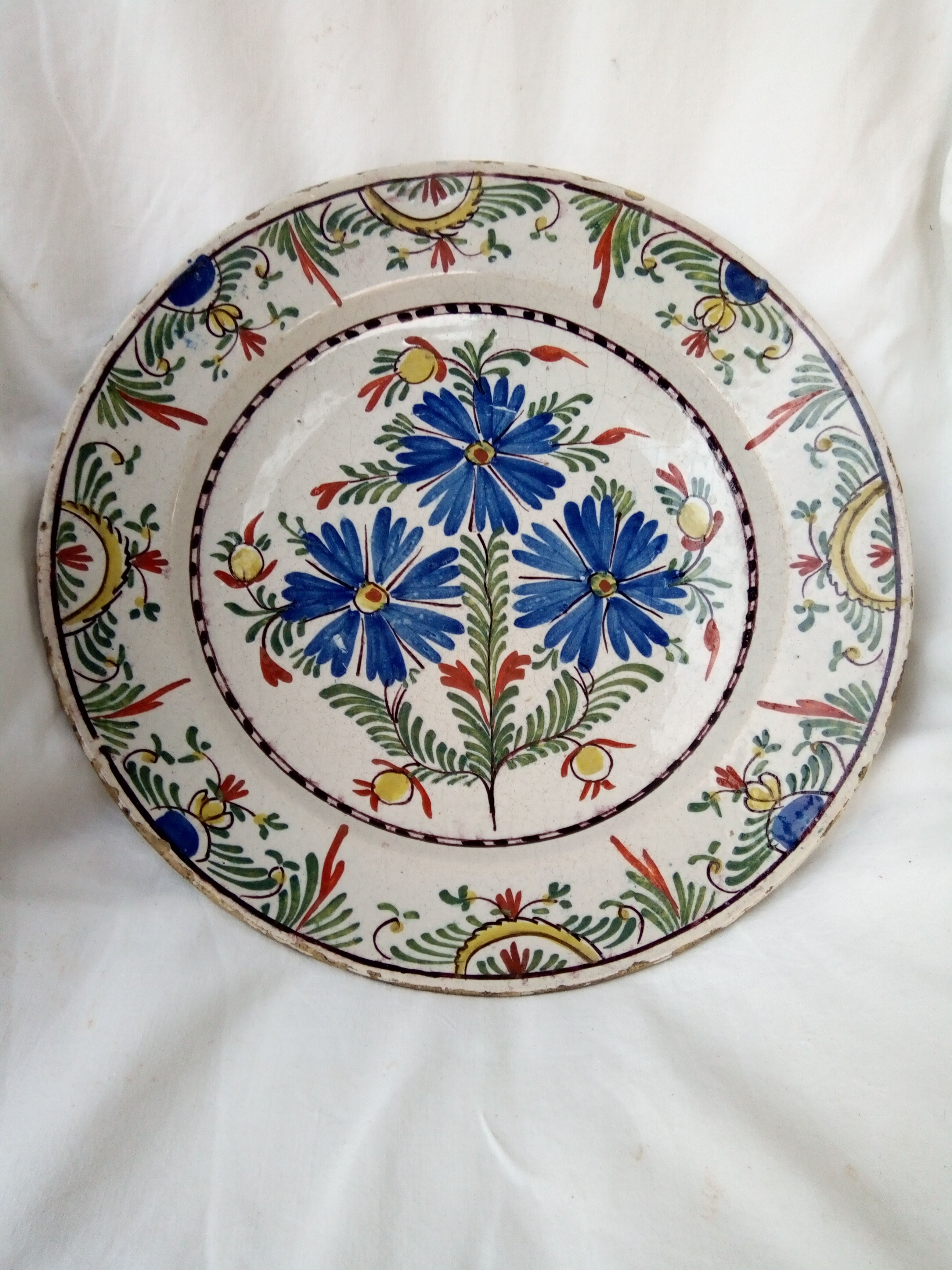 Former earthenware dish from northern France, Late 18th, early 19th century