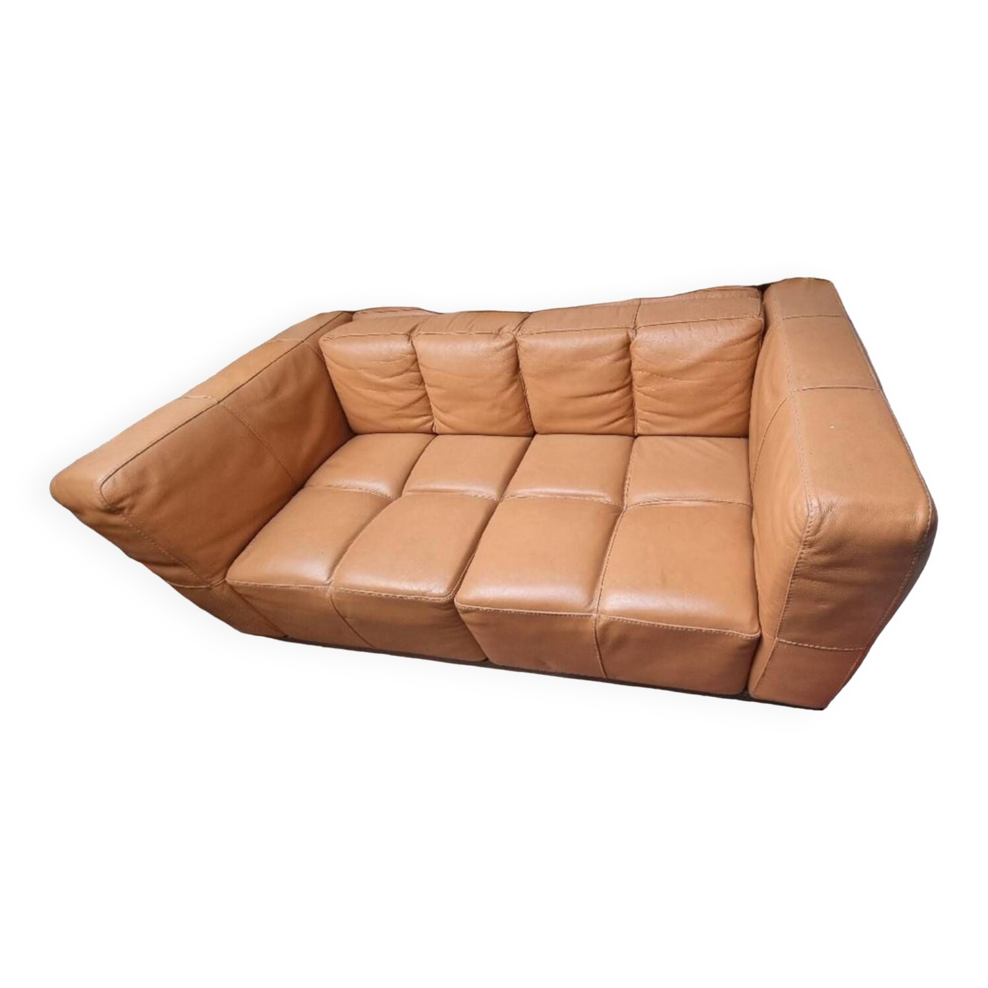 Rochebobois leather sofa
