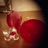 Red stemmed glass