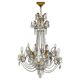 Antique crystal chandelier with floral details 1910