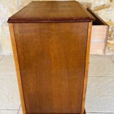 Commode vintage en noyer, pieds compas , circa 1950s