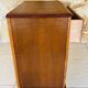 Vintage walnut chest of drawers, splayed legs, circa 1950s.