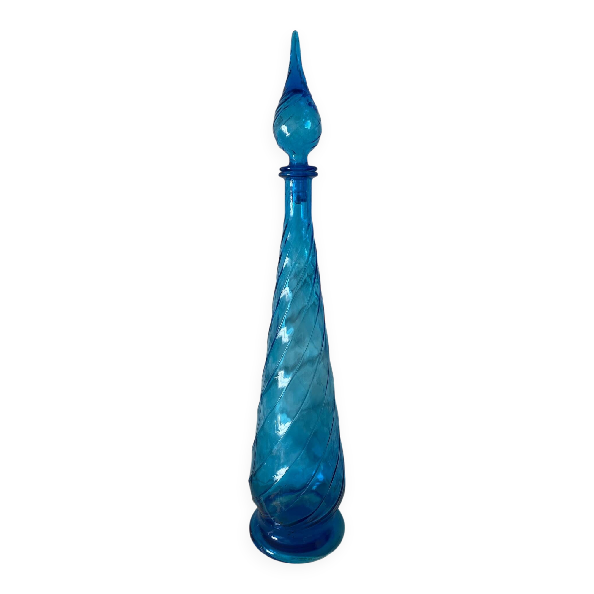 Large Empoli carafe 67 cm, Italy, 1960s-70s