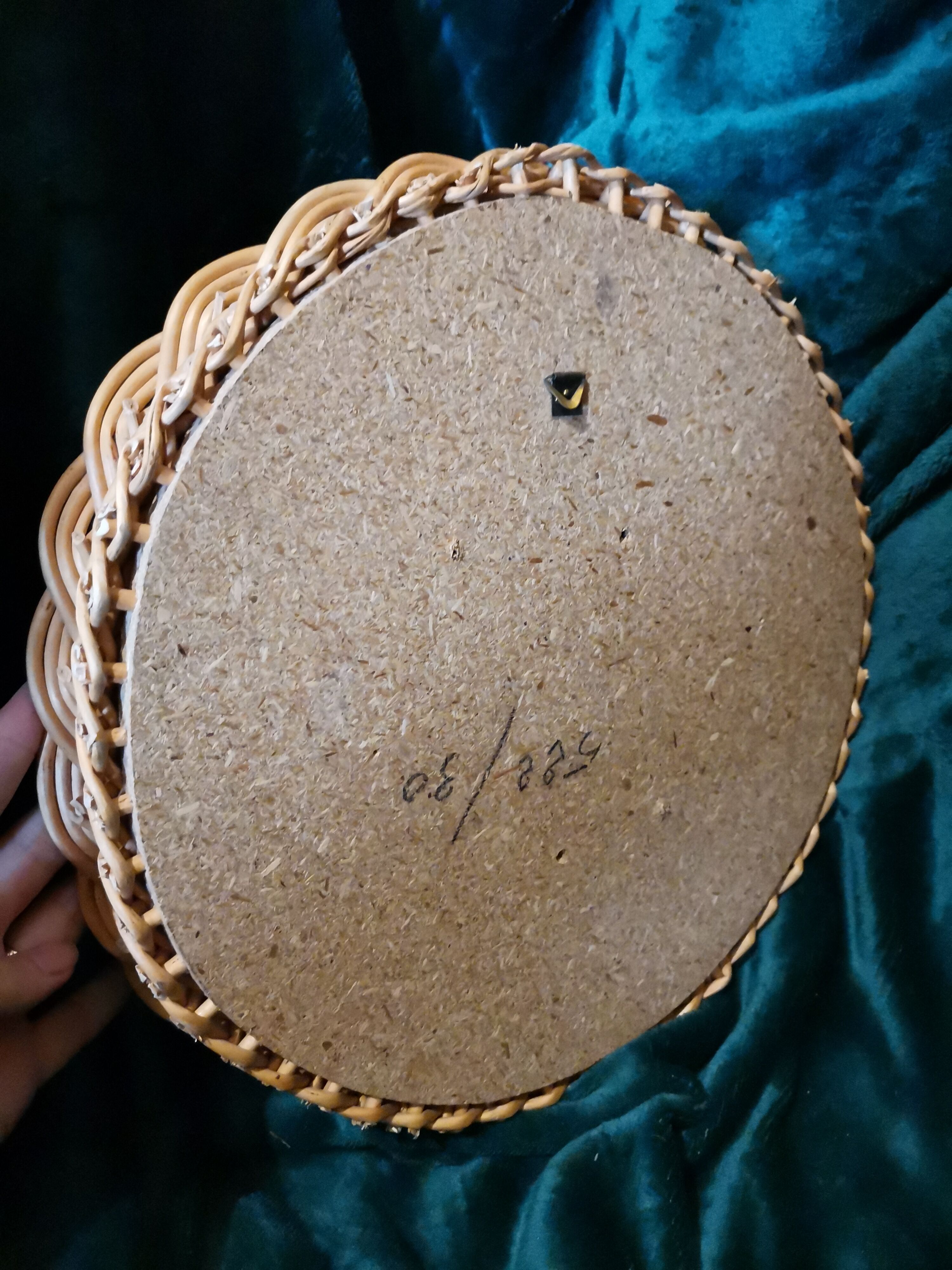 Round rattan wicker mirror