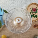 Glass and gold metal cake display - vintage