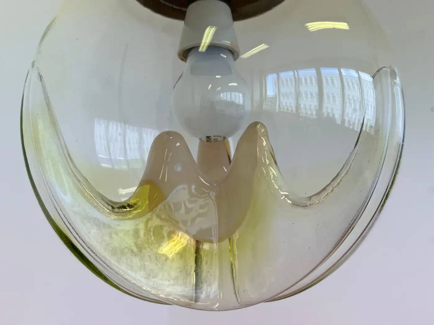 Ensemble de trois pendentifs en laiton et en verre d'art de Murano - Italie, années 1970