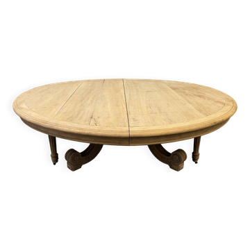 Round table in raw oak - Sanded banquet table