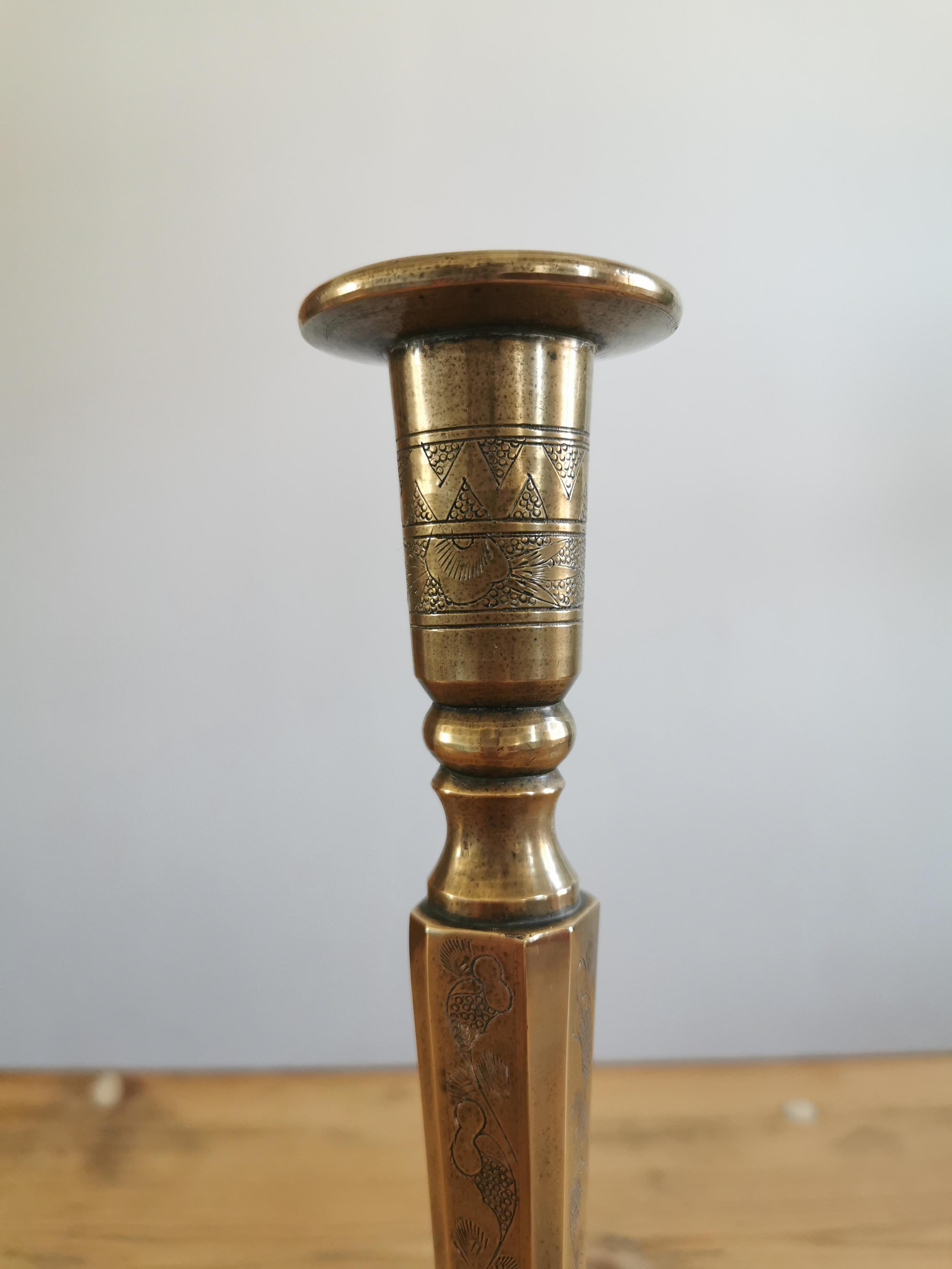 Bronze brass candle holder