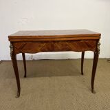 19th century floral marquetry games table