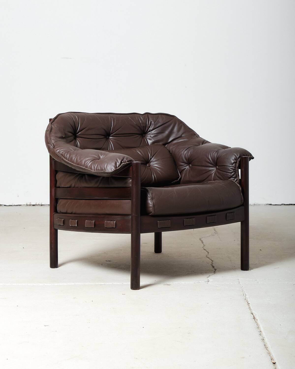 Fauteuil en cuir, Suède, années 1970