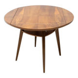 Folding walnut coffee table from the 1950s, Czechoslovakia