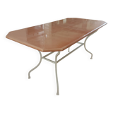Red Cedar glazed lava stone table