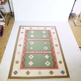 Hand-woven kilim true vintage ethnic wool rug, 70s 80s