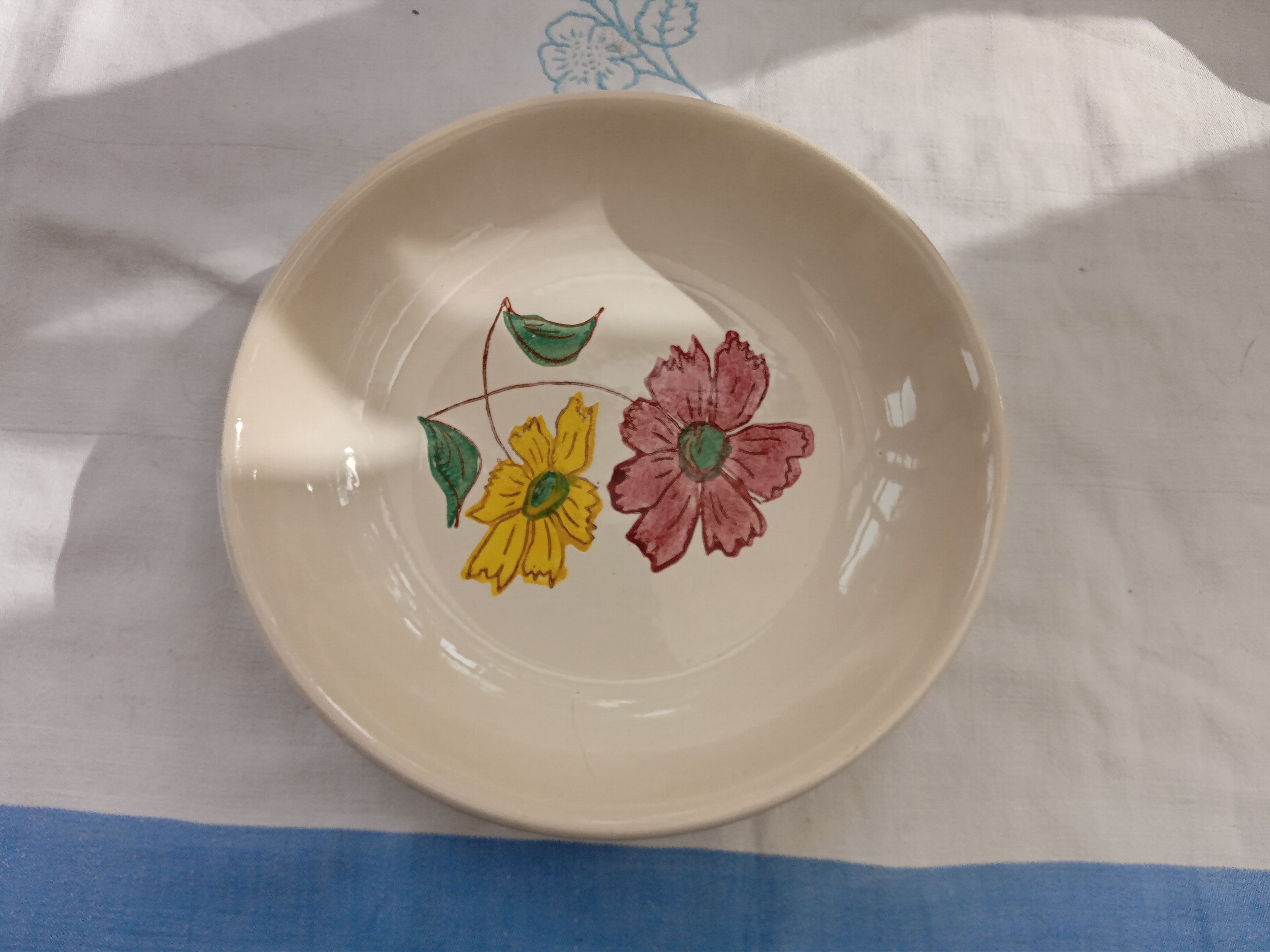 Assorted 18 old flower plates