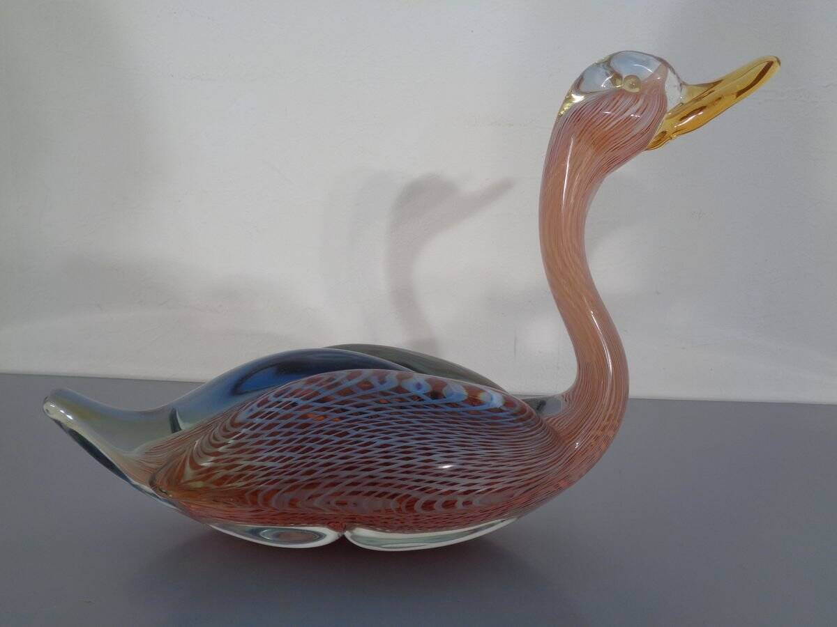 Large Italian Heavy Murano Glass Duck, 1960s