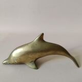 Patinated brass dolphin